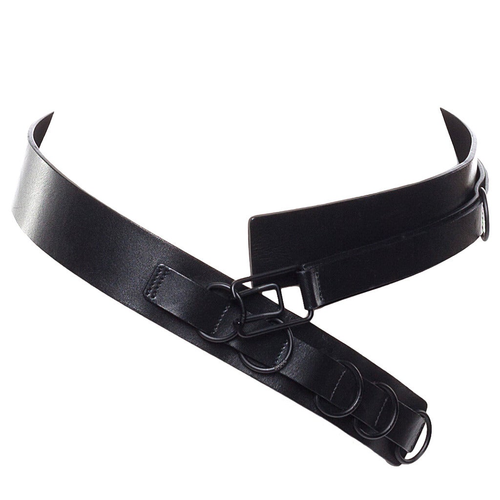 Dior by Hedi Slimane Rock and Roll leather belt, Sz. 65 For Sale
