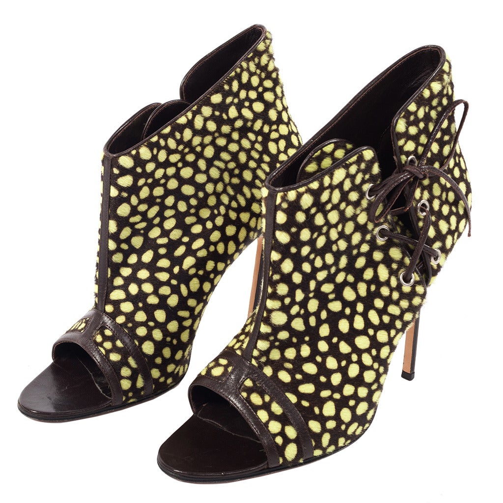 Manolo Blahnik Heels in printed calfskin.