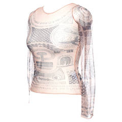 Martin Margiela Vintage Tattoo-Top F/S 89, Gr. S