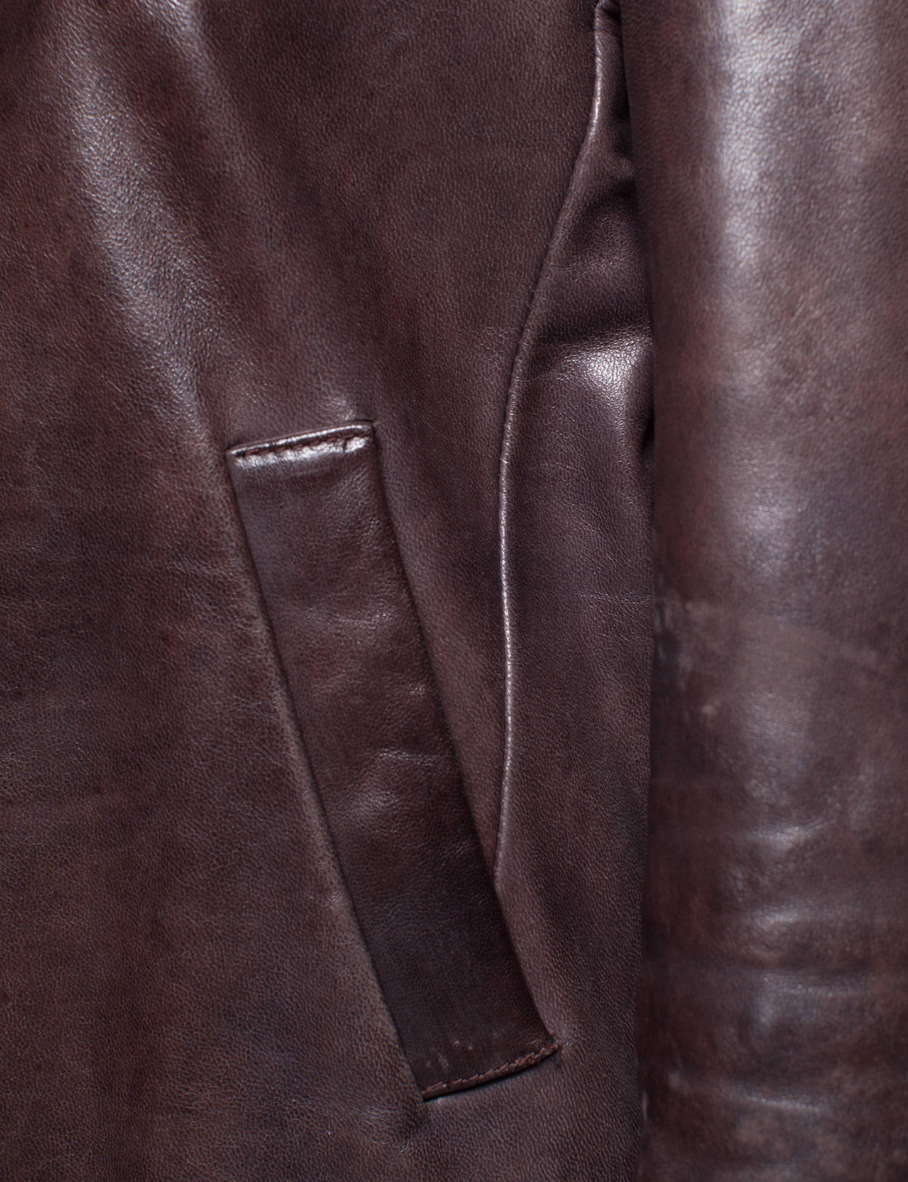 Women's Martin Margiela Vintage Blouson Leather Jacket FW'04, Sz. S For Sale