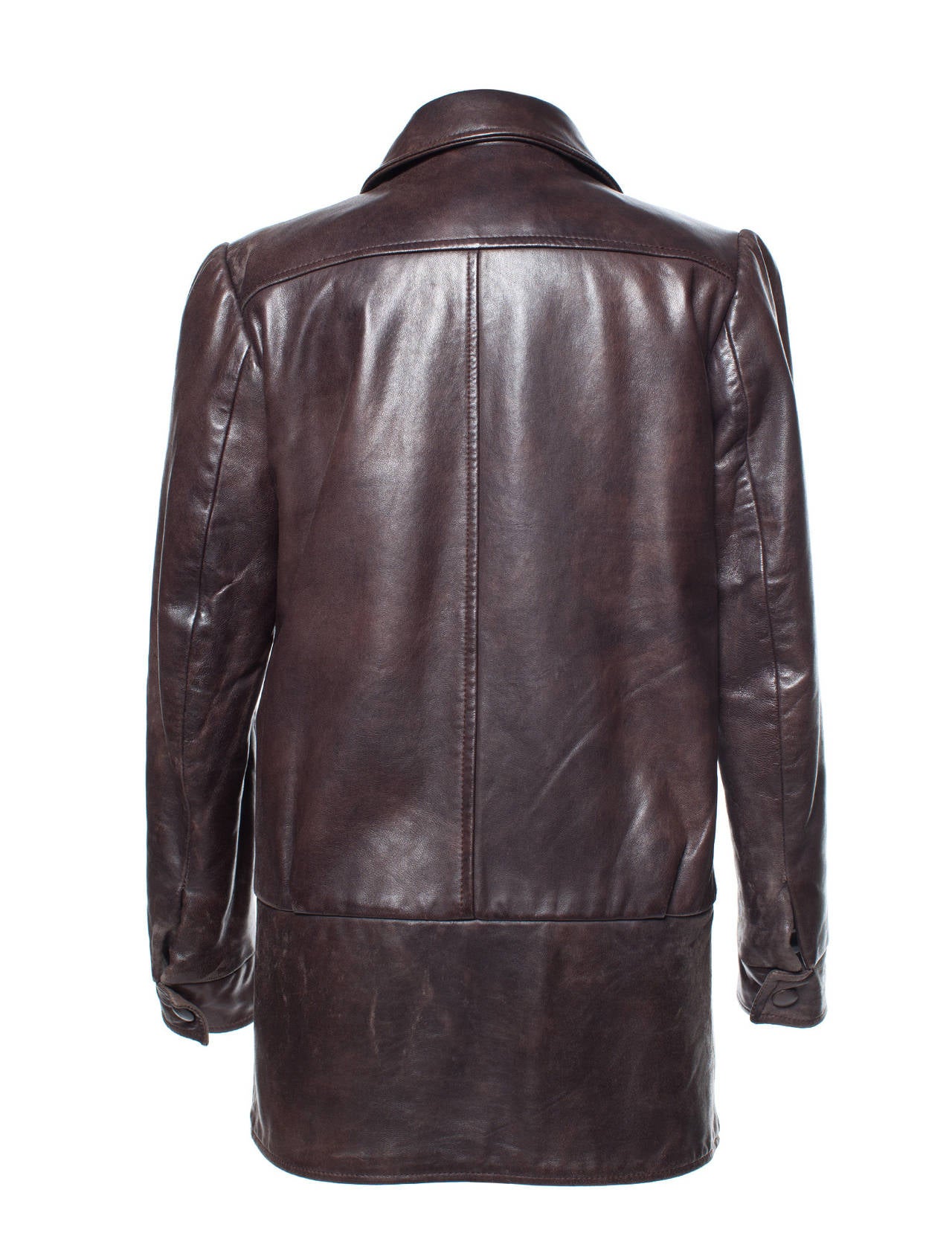 Martin Margiela Vintage Blouson Leather Jacket FW'04, Sz. S In Excellent Condition For Sale In Berlin, DE