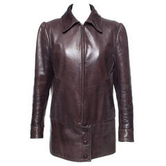Martin Margiela Used Blouson Leather Jacket FW'04, Sz. S