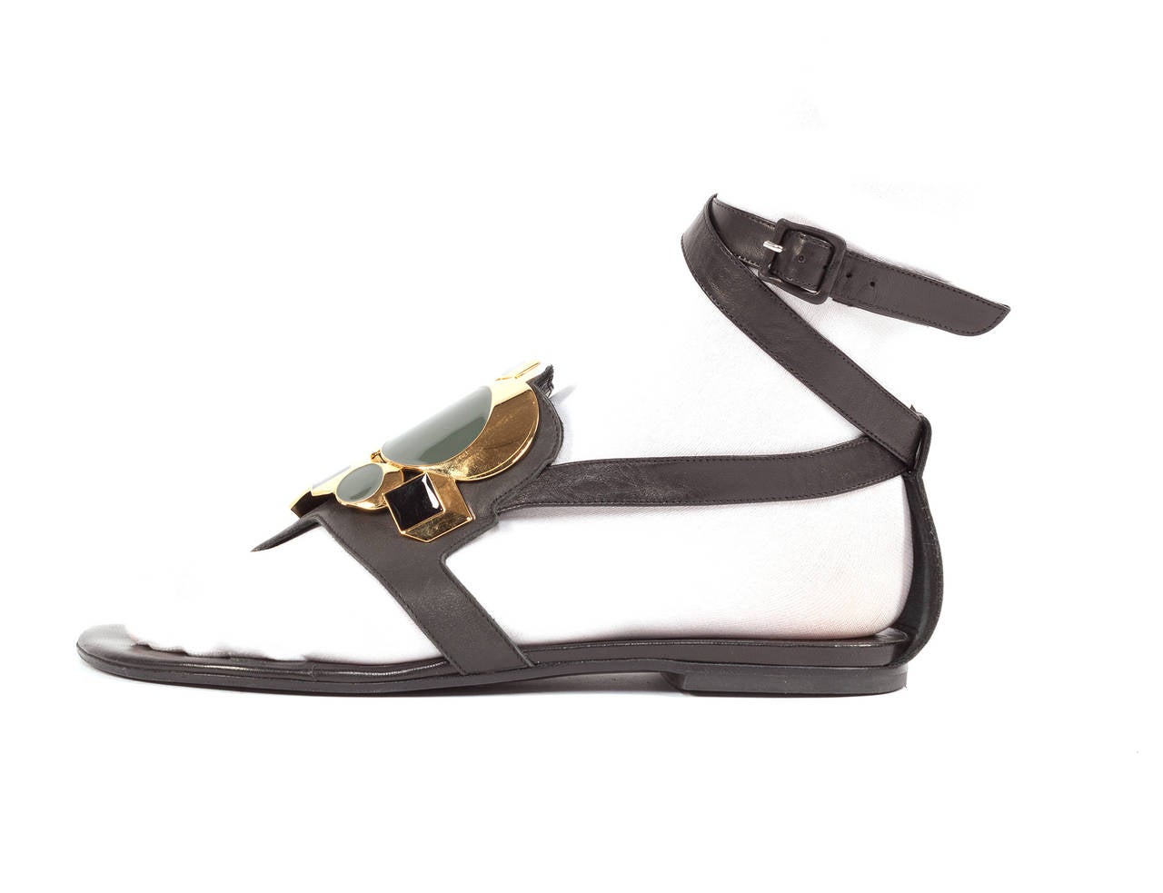 Pierre Hardy Jeweled front flat sandals, Sz. 7.5 For Sale 1