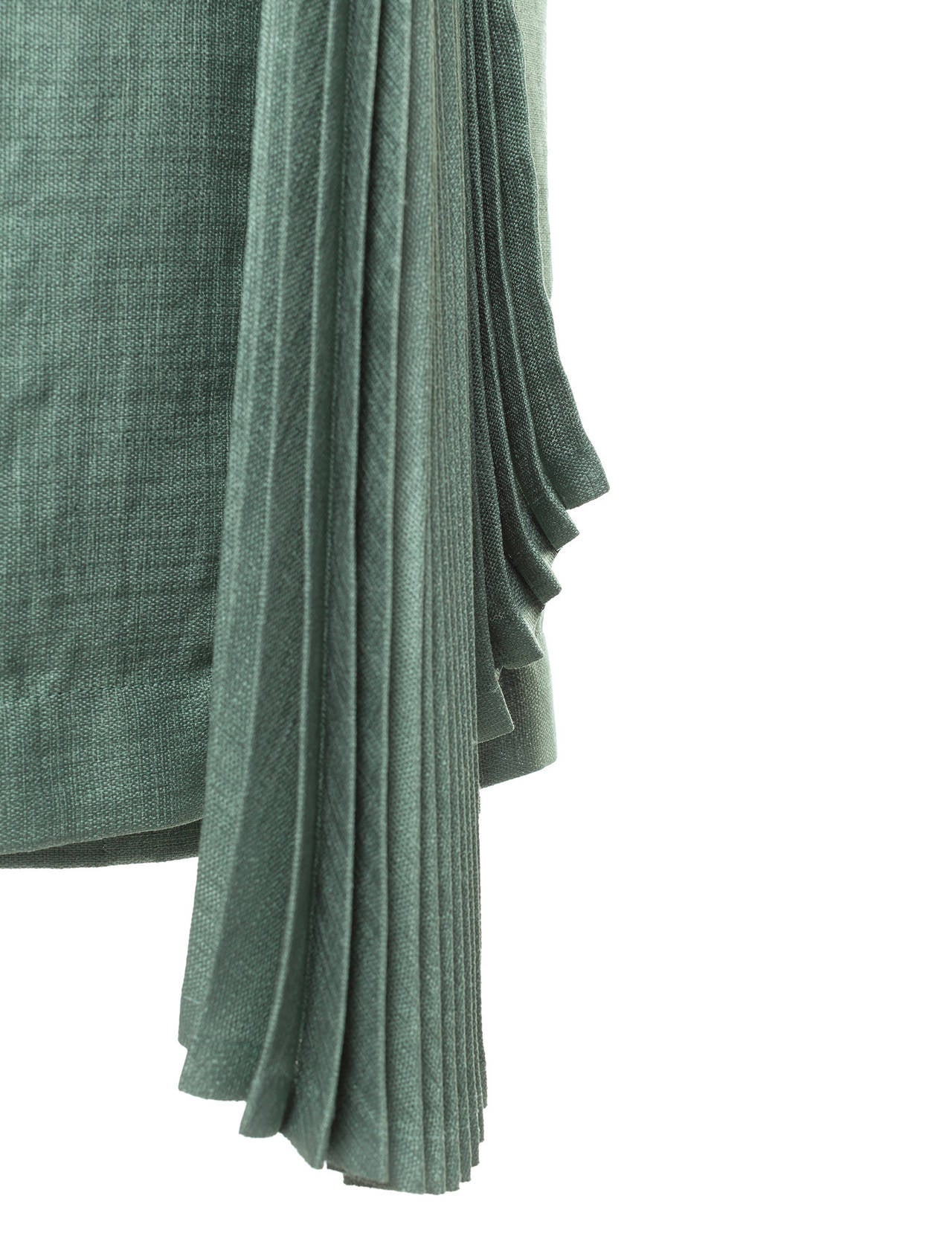 Vintage 90's Issey Miyake Celadon Green Skirt with pleated front detail, Sz. 8 2