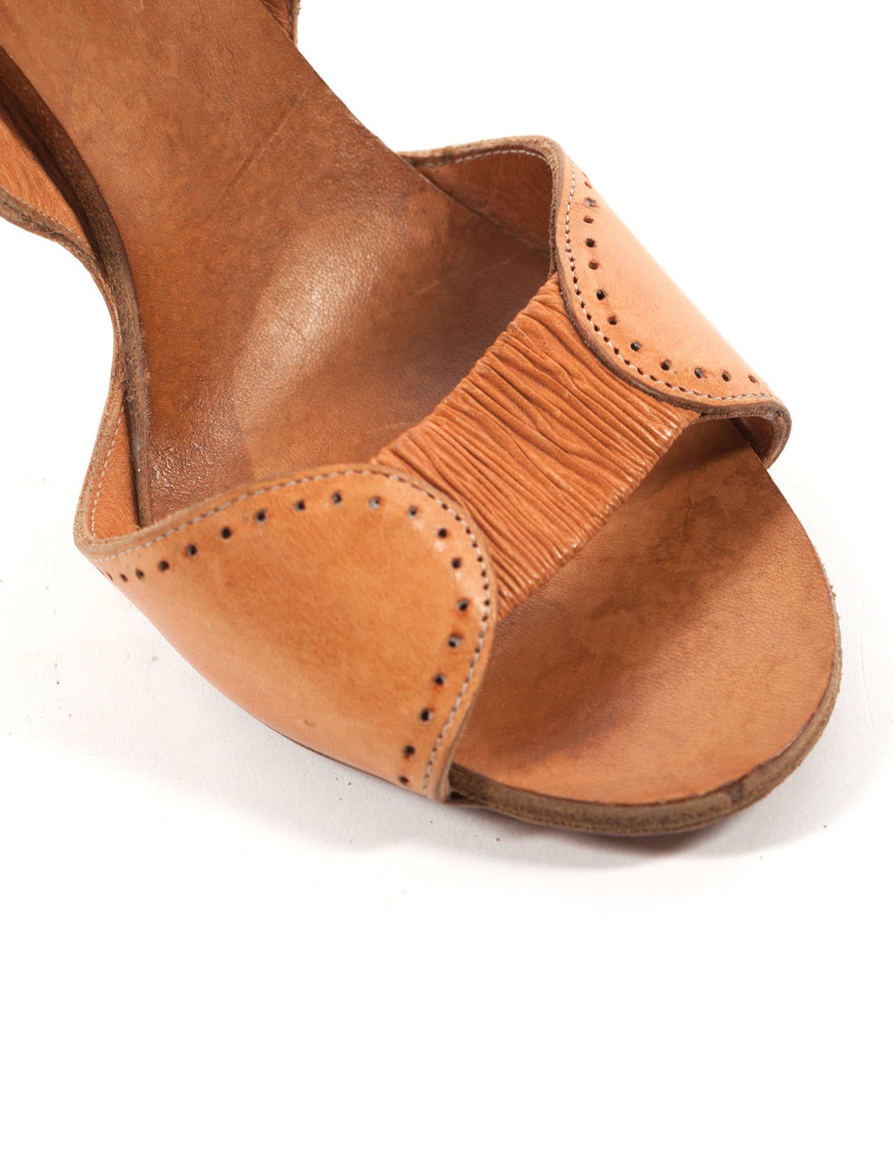 Chloe by Phoebe Philo Criss cross tan leather stilettos, Sz. 8.5 3