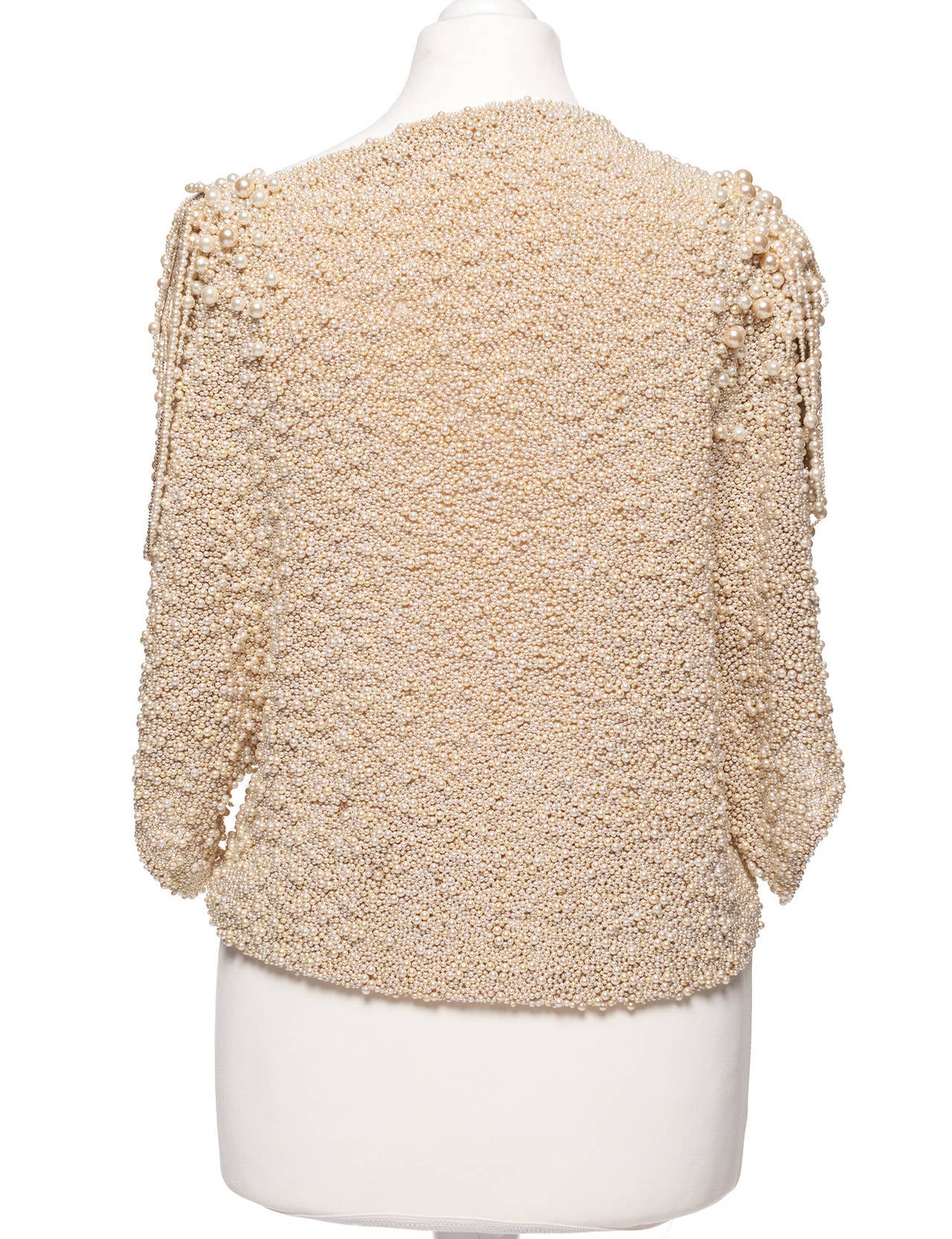 Women's Chloe by Stella McCartney Beaded Pearl top, Sz. 8