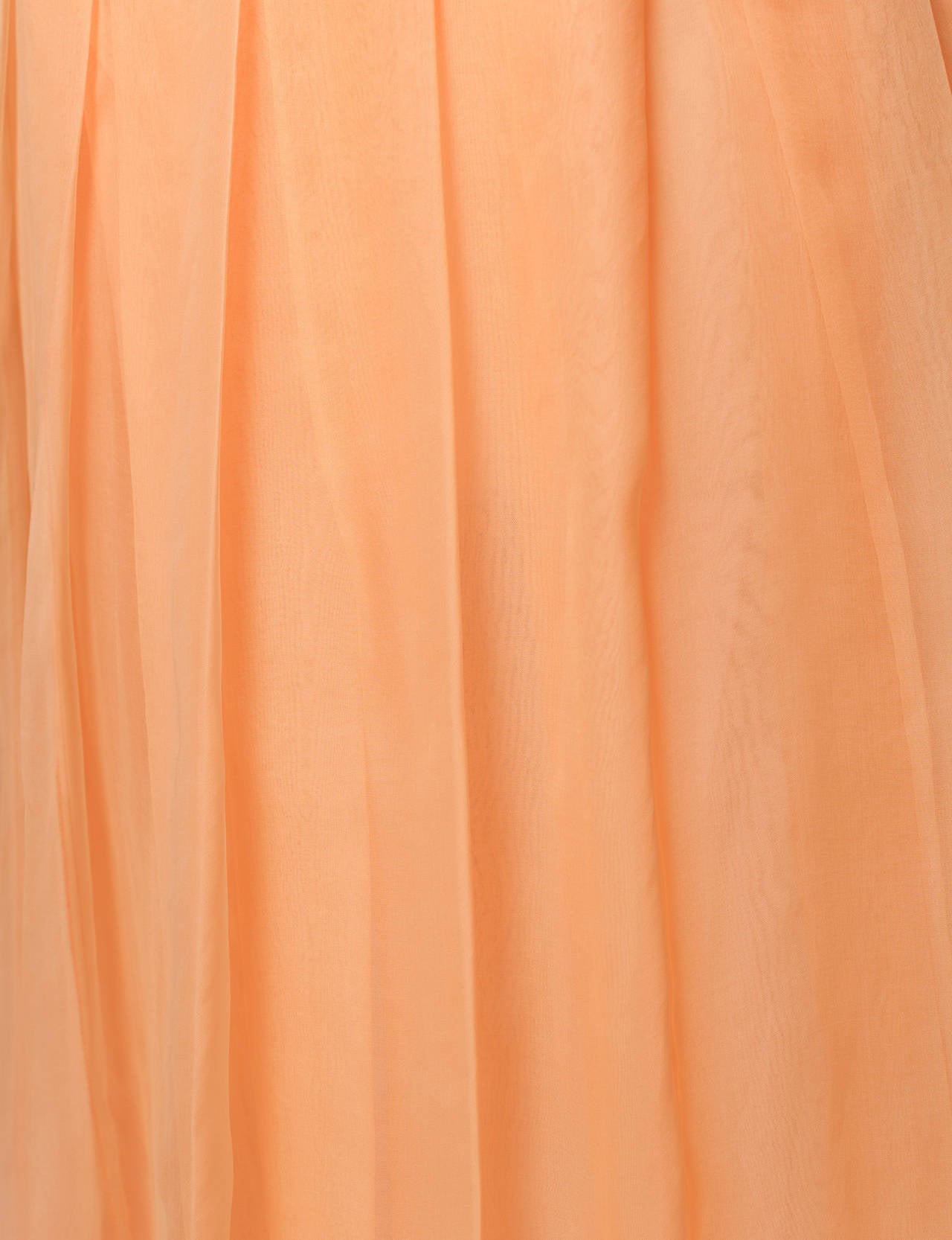 Chloe by Phoebe Philo Fluo Orange sheer skirt, Sz. 10 For Sale 4