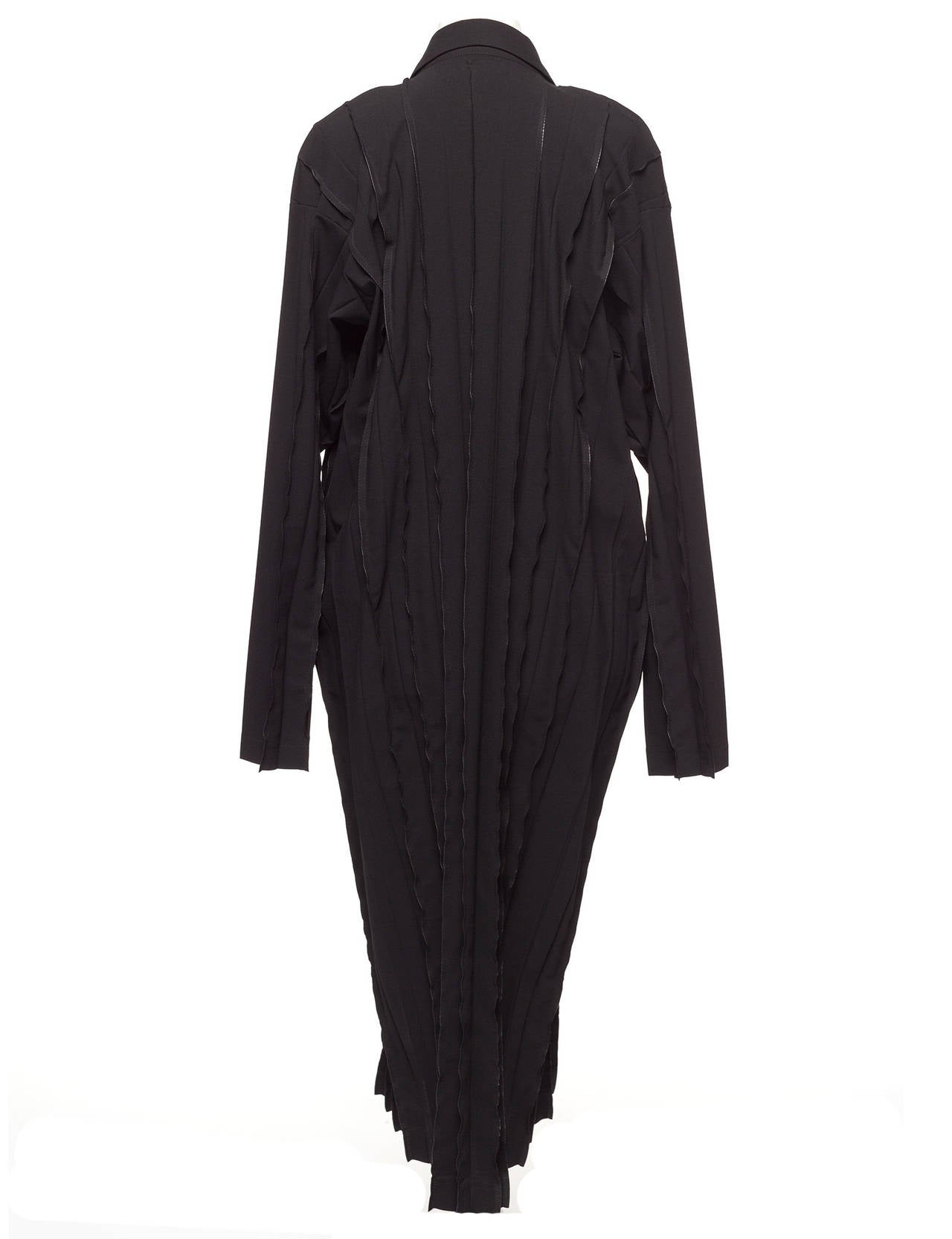 Issey Miyake Accordion pleated Long Jacket, Sz. L In Excellent Condition In Berlin, DE
