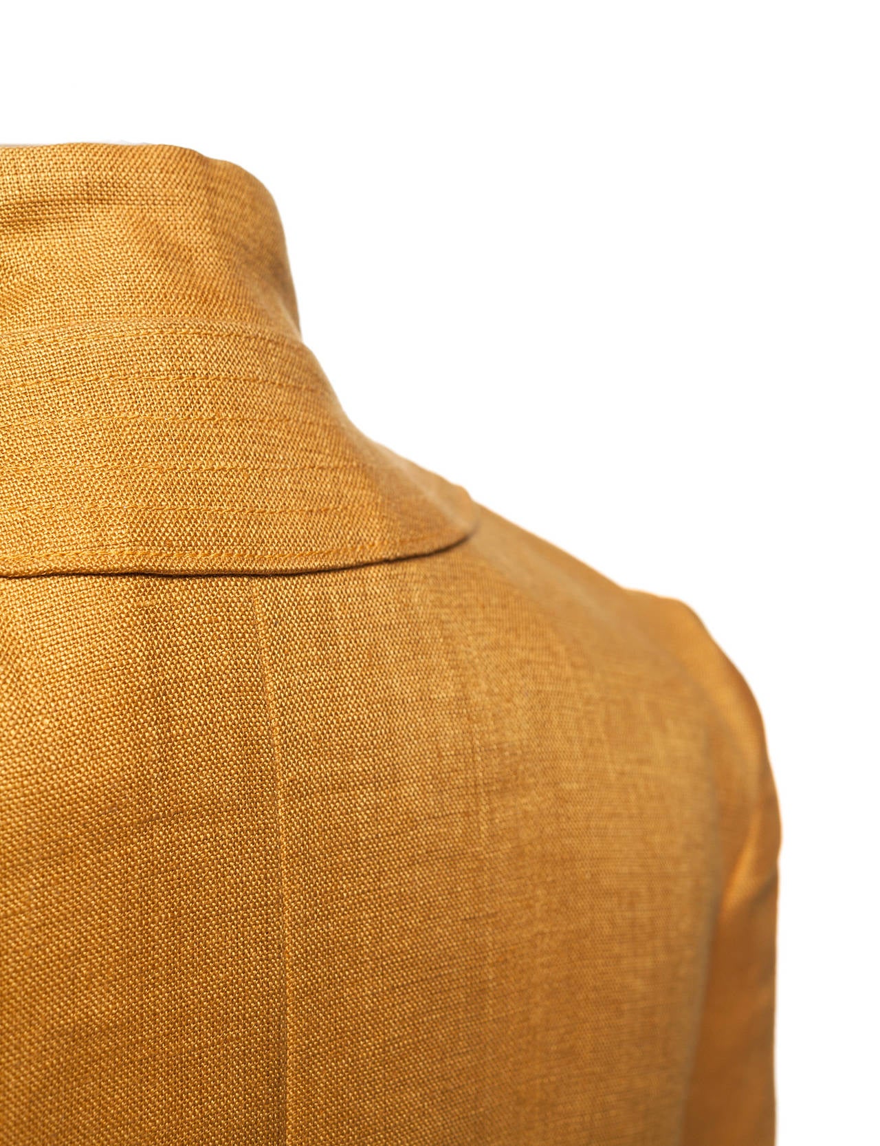 Chloe by Phoebe Philo Mustard linen 60's style coat, Sz. S 2