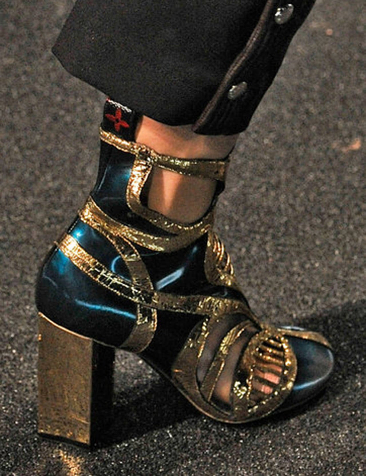 Louis Vuitton by Nicolas Ghesquiere glam rock ankle boots, Sz. 10.5 6