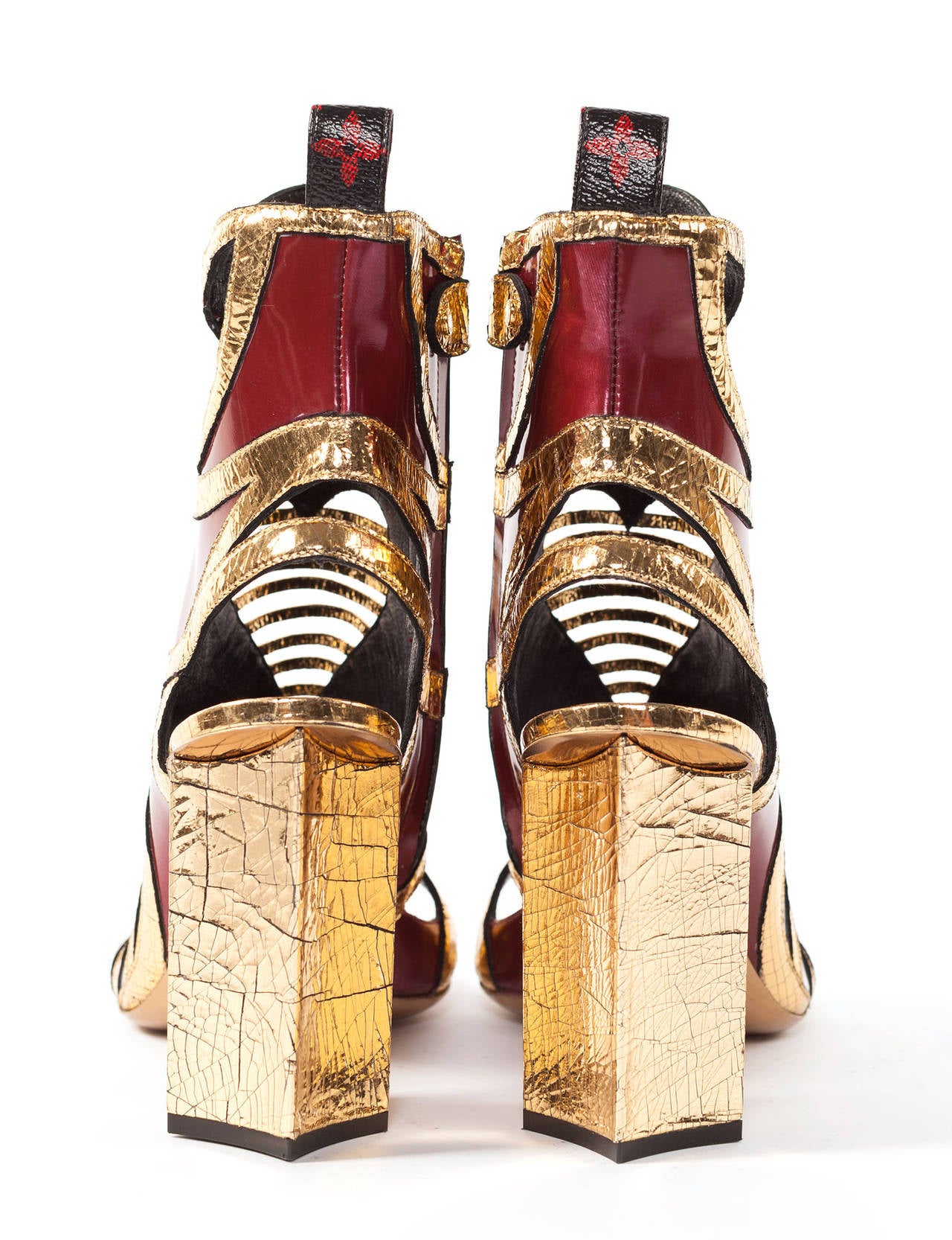 Louis Vuitton by Nicolas Ghesquiere glam rock ankle boots, Sz. 10.5 In Excellent Condition In Berlin, DE