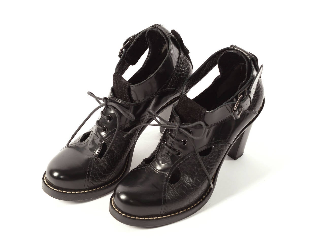 Black Balenciaga By Nicolas Ghesquire Ankle boots with multi straps and closures