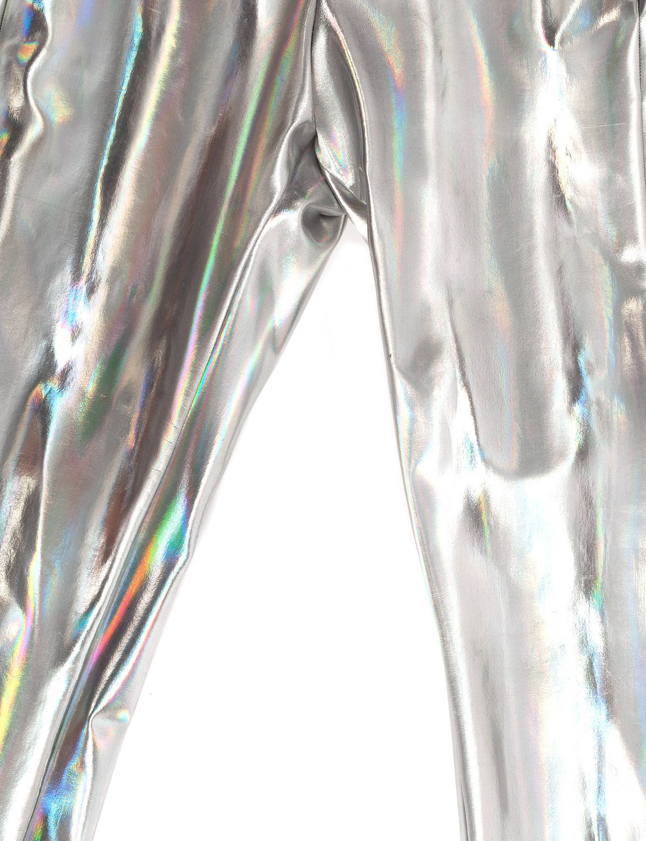 Women's Hussein Chalayan Holographic leggings with a prism effect, Sz. 8 For Sale