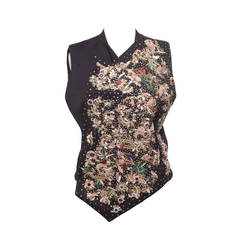 AF Vandevorst embroidered asymmetric vest with double breasted bodice. Size 36