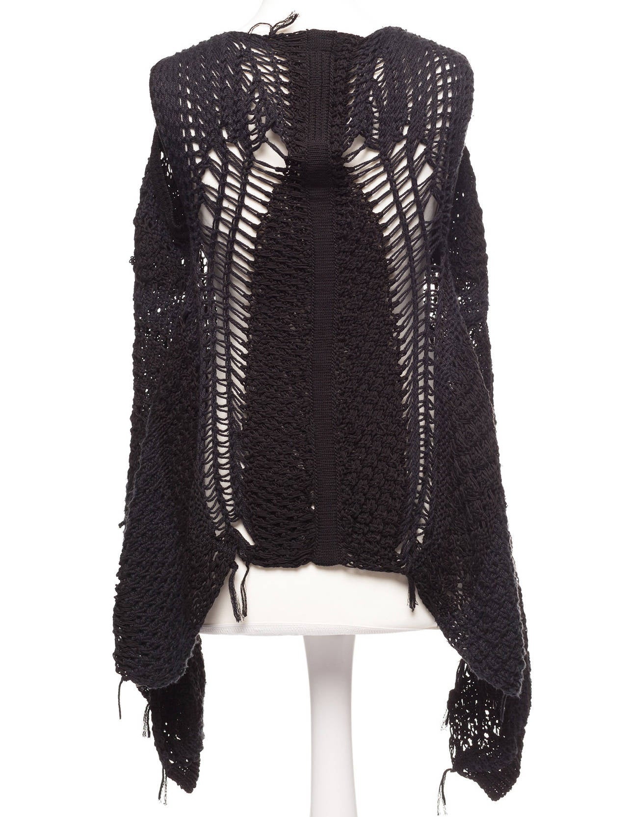 Rick Owens Island SS13 crochet vest with asymmetric details, Sz. S In Excellent Condition In Berlin, DE