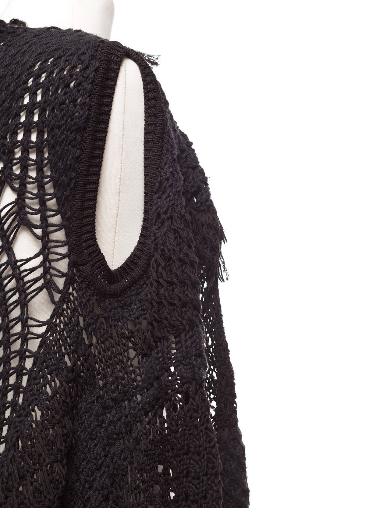 Rick Owens Island SS13 crochet vest with asymmetric details, Sz. S 2