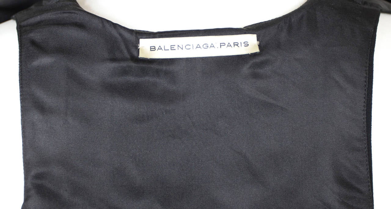 Balenciaga by Nicolas Ghesquière Satin Pleated Black vest 3