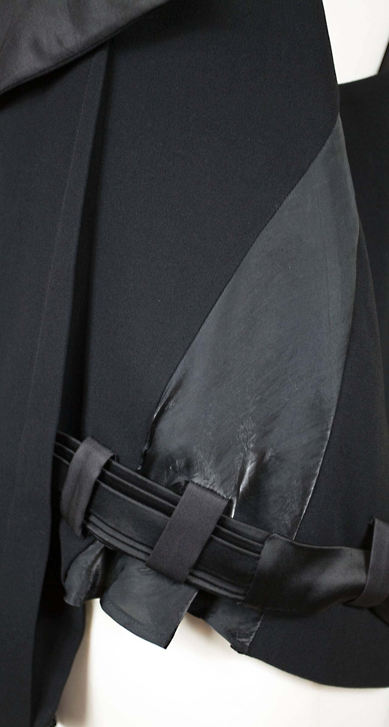 Balenciaga by Nicolas Ghesquière Satin Pleated Black vest 1