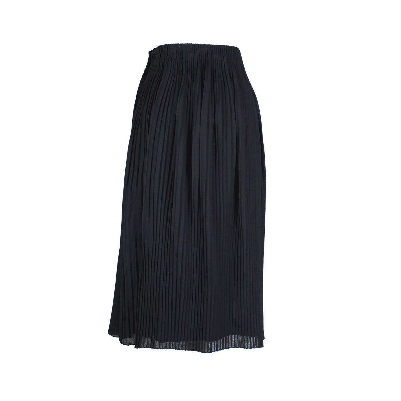 Vintage Christian Dior 1970's plisse black skirt