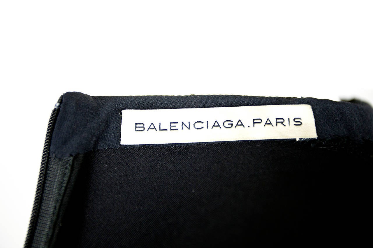 Vintage Balenciaga by Nicolas Ghesquière Diabolic black fitted dress 1