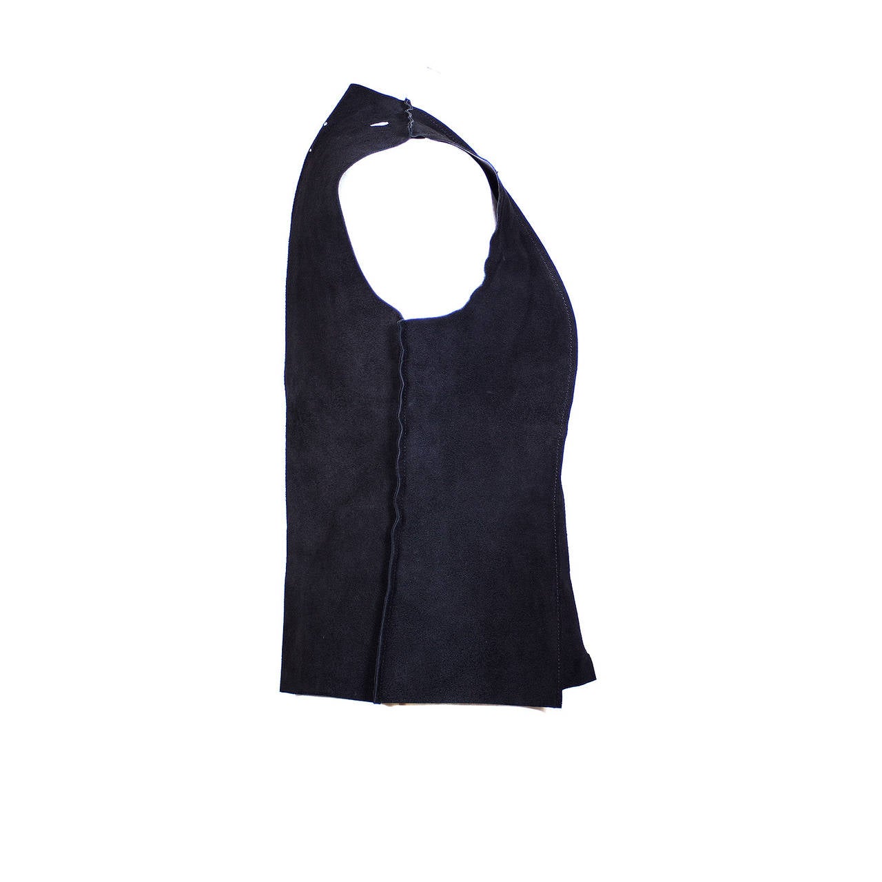 Vintage Maison Martin Margiela Spring 98 suede sleeveless vest at 1stDibs