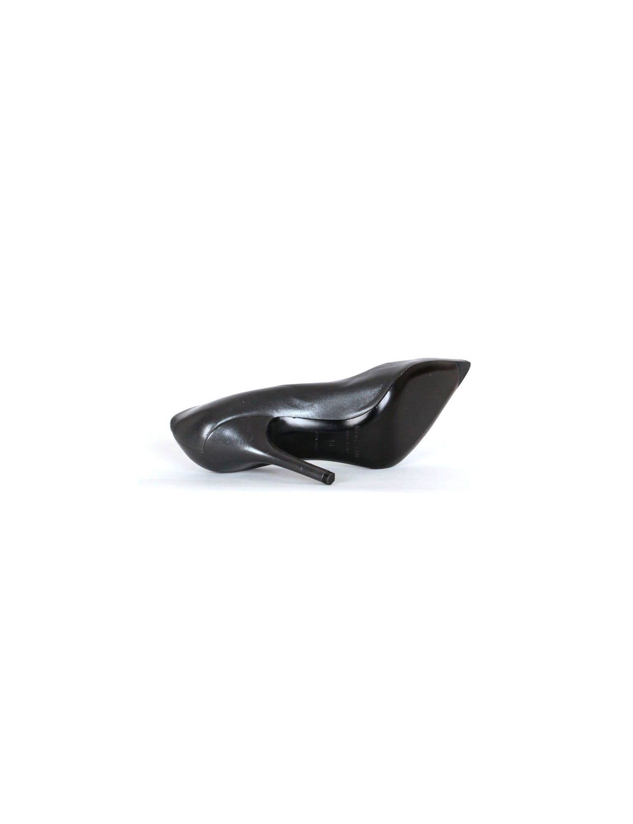 Helmut Lang anthracite pointed pumps with spiked heel 2