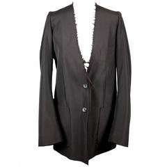 Vintage Maison Martin Margiela brown deconstructed wool blazer