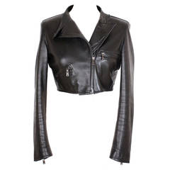 Yves Saint Laurent by Stefano Pilati cropped leather Perfecto