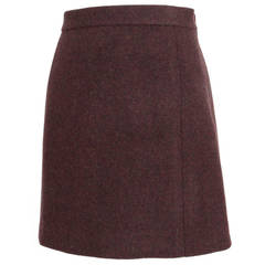 Celine by Phoebe Philo brown loden mini skirt