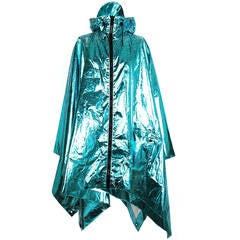 Burberry foil cape with extra large kimono sleeves