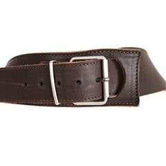 Maison Martin Margiela brown leather belt.