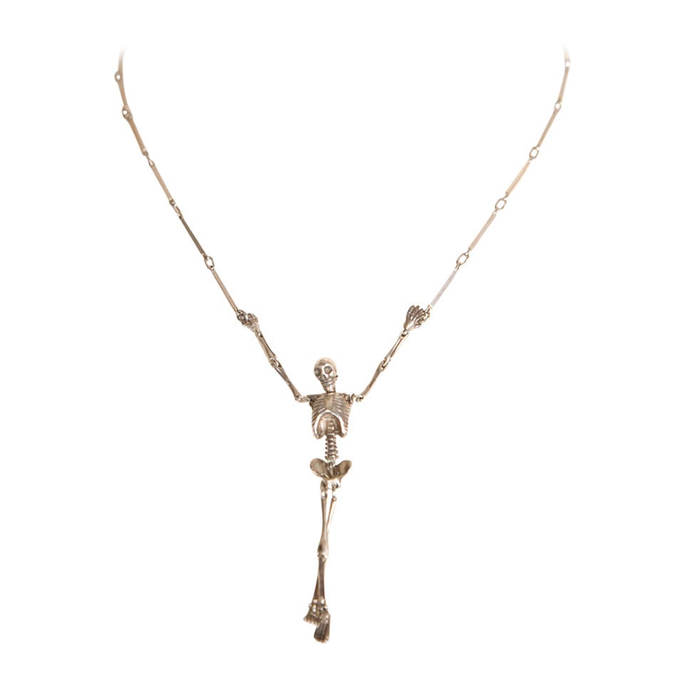 Rare Vivienne Westwood Vintage Punk Skeleton Necklace from 1990's
