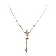 Rare Vivienne Westwood Used Punk Skeleton Necklace from 1990's