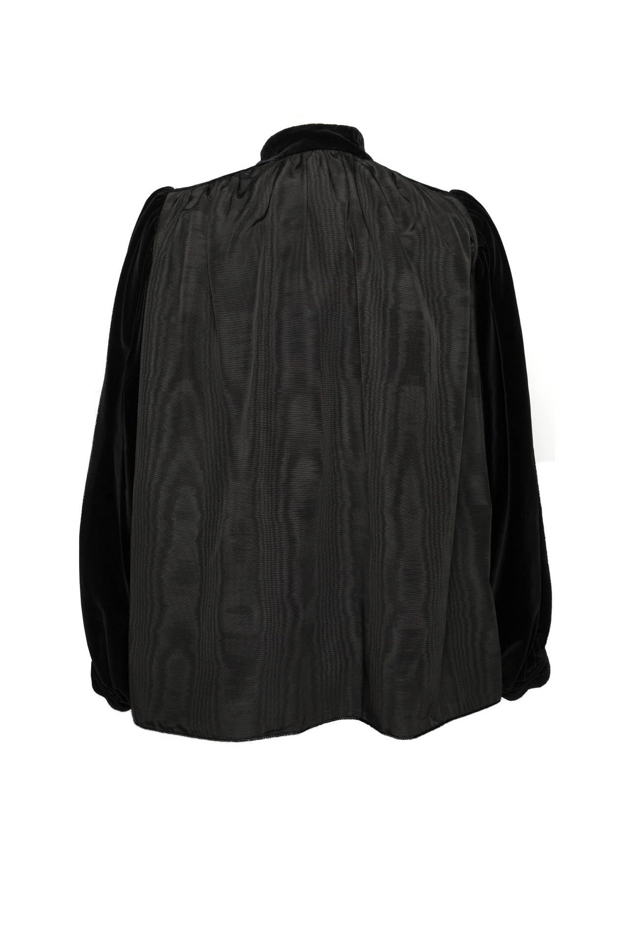 Women's 70's Saint Laurent Velvet Moire Swing Jacket from Ballet Russe Collection