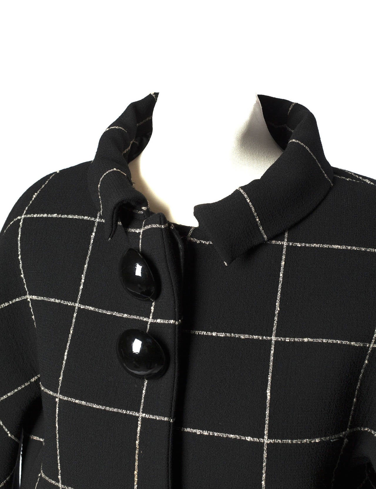 Balenciaga by Nicolas Ghesquiere Fall 06 Molded Check Tweed Jacket In Excellent Condition In Berlin, DE