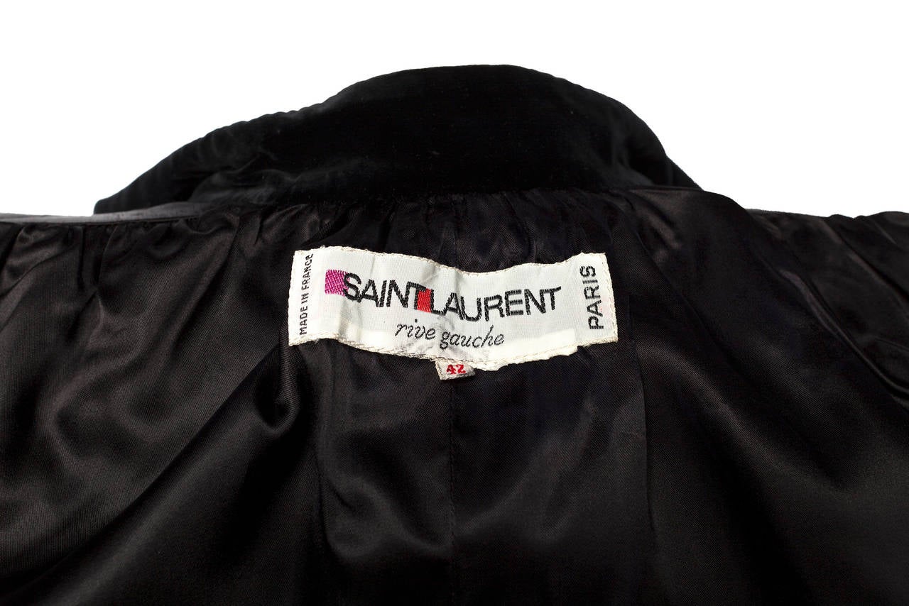 70's Saint Laurent Velvet Moire Swing Jacket from Ballet Russe Collection 3