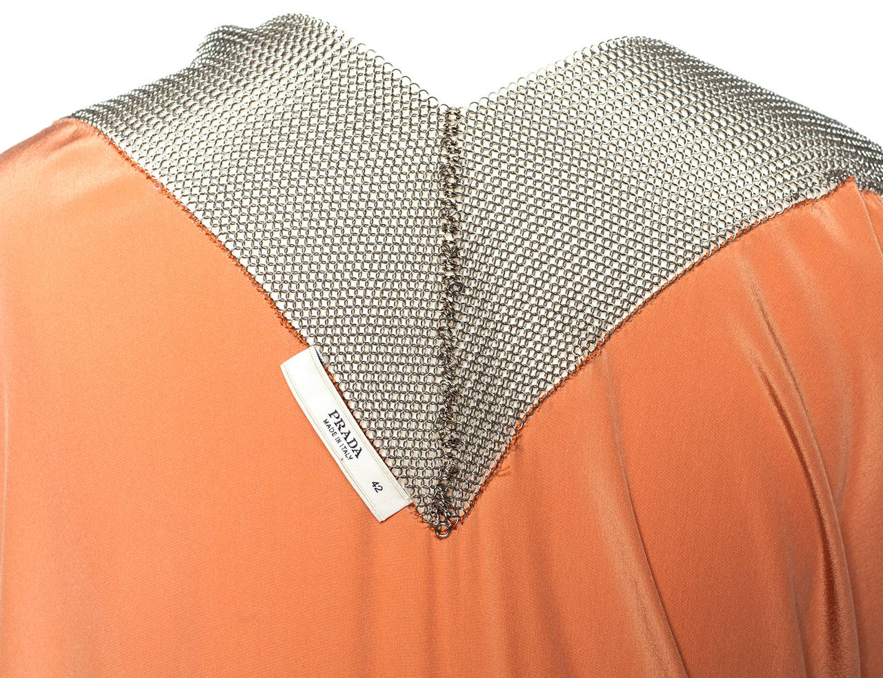 Prada Fall 2002 metal mesh silk top 4