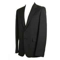 Balenciaga by Nicolas Ghesquière Menswear fitted 2 button black blazer