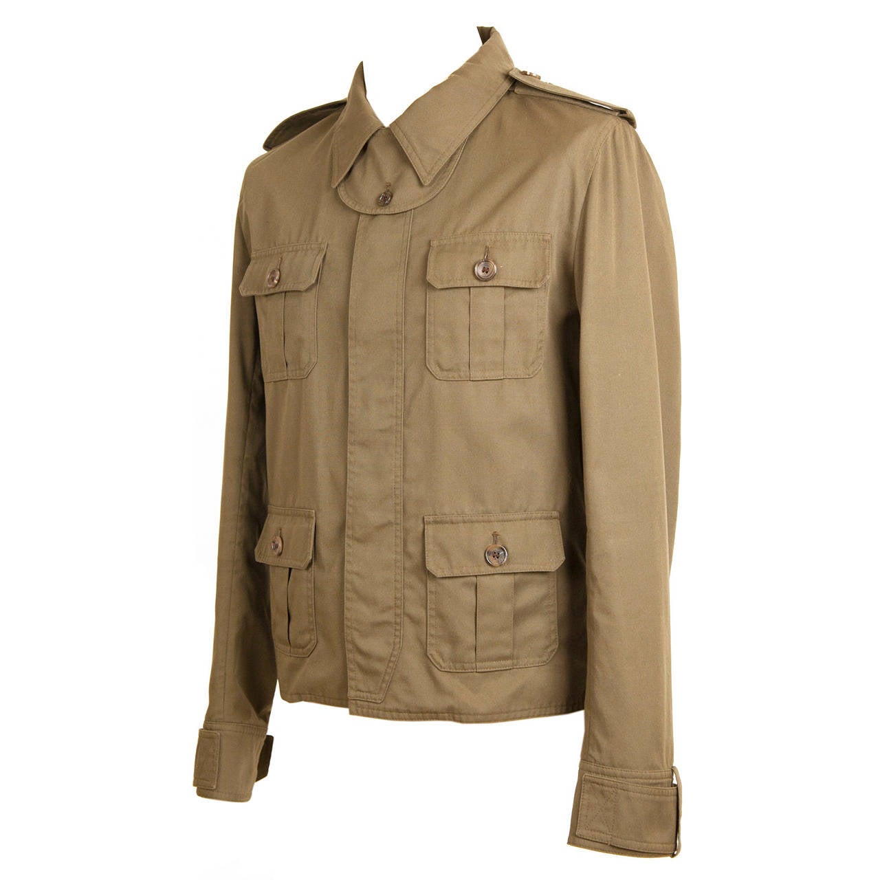 Dior Homme by Hedi Slimane khaki safari jacket from SS07