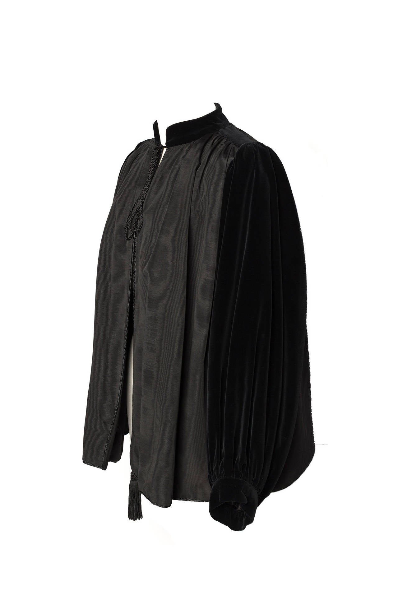 70's Saint Laurent Velvet Moire Swing Jacket from Ballet Russe Collection 1