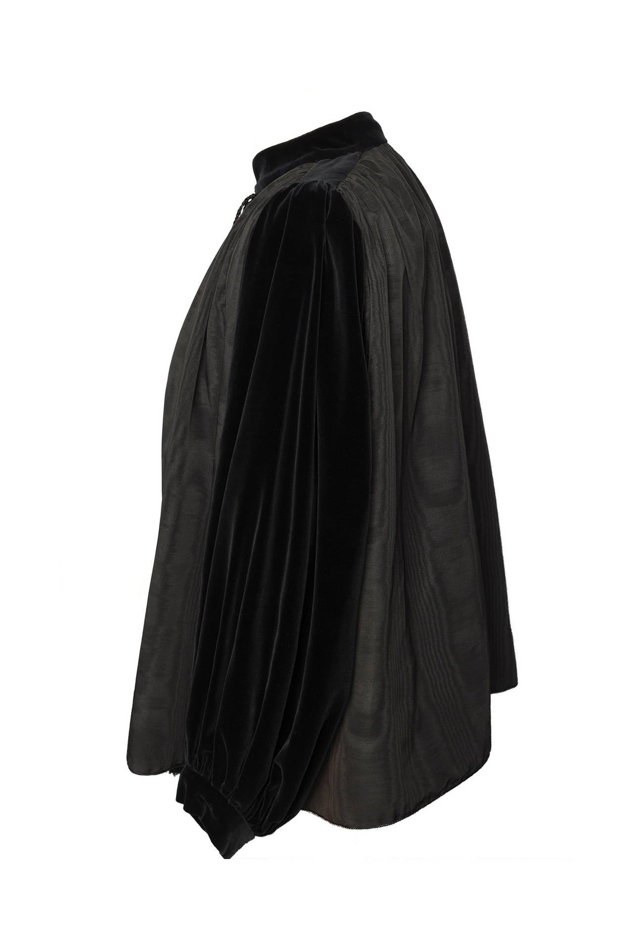 70's Saint Laurent Velvet Moire Swing Jacket from Ballet Russe Collection 2