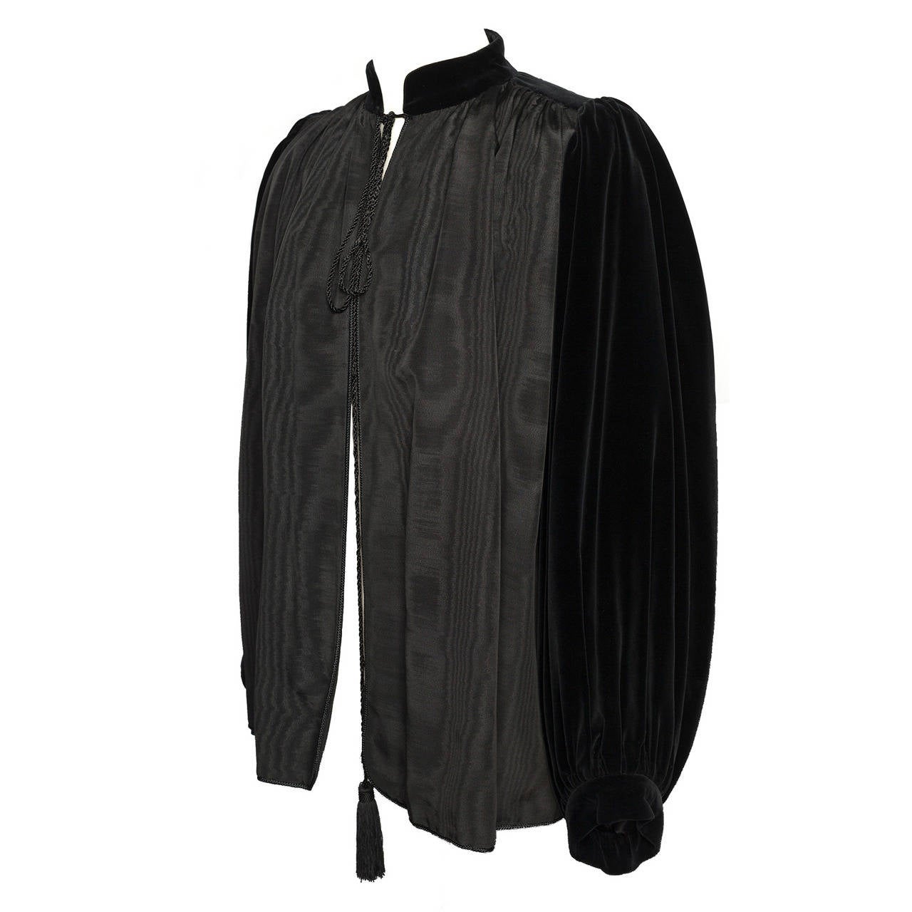 70's Saint Laurent Velvet Moire Swing Jacket from Ballet Russe Collection