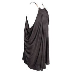 Lanvin Spring 07 Washed Silk grey dress with Lucite neckpiece