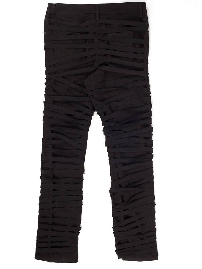 *Rare* Helmut Lang '04 elastic denim bondage jeans , Sz M 1