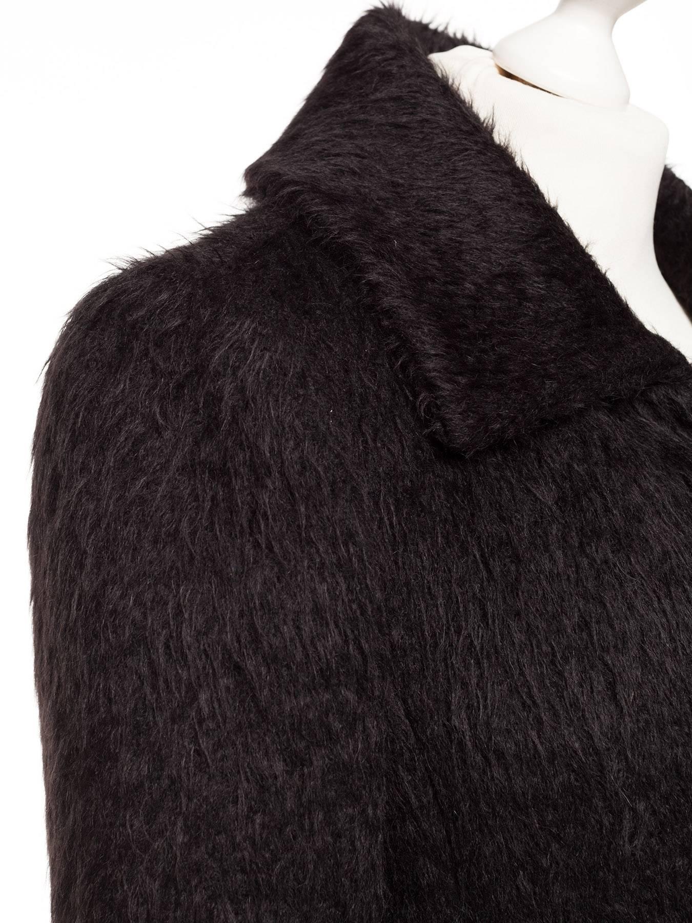 Chloe by Phoebe Philo black alpaca coat, Sz M 1