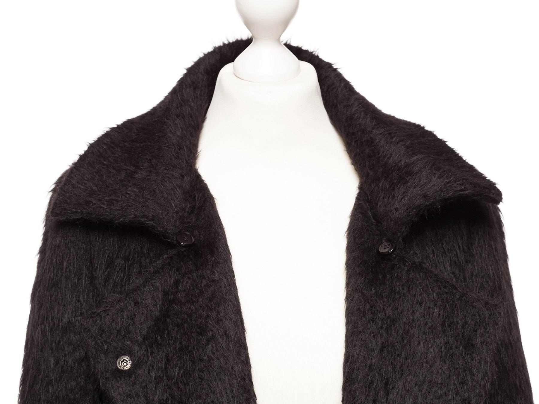 Chloe by Phoebe Philo black alpaca coat, Sz M 2