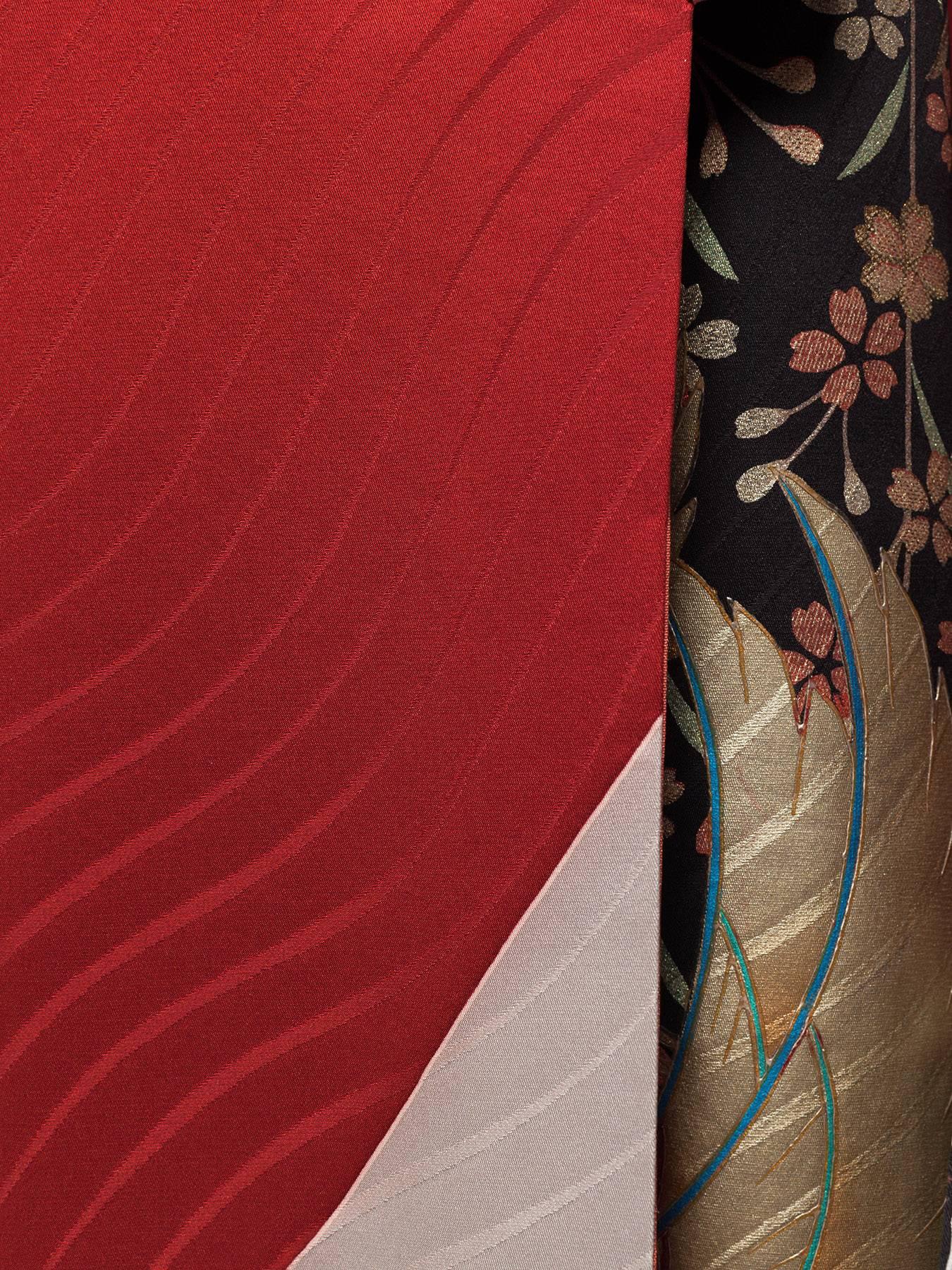 Vintage 70s Japanese silk abstract Kimono 4