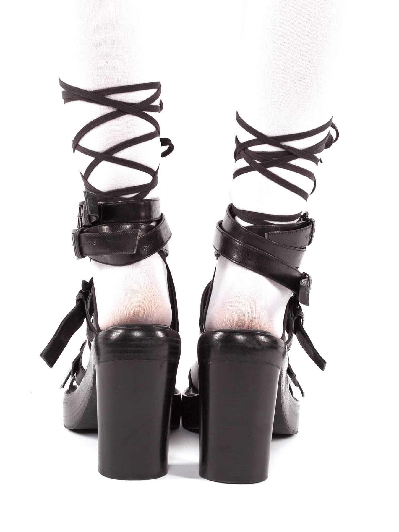 90's Ann Demeulemeester multi strap Sandals, Sz. 9.5 1