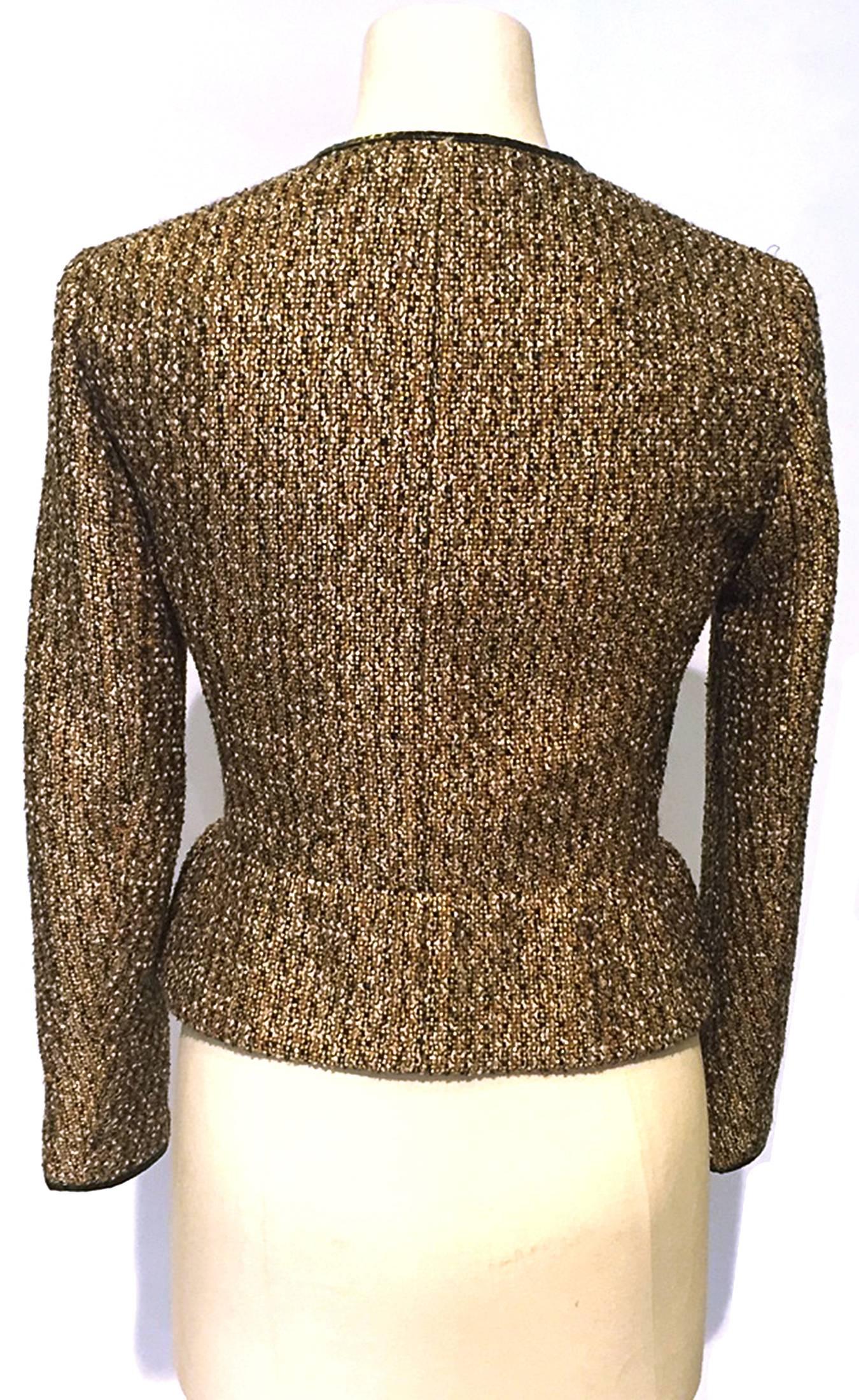 Yves Saint Laurent by Stefano Pilati Boucle and Lurex Short Blazer, Sz. XS For Sale 1