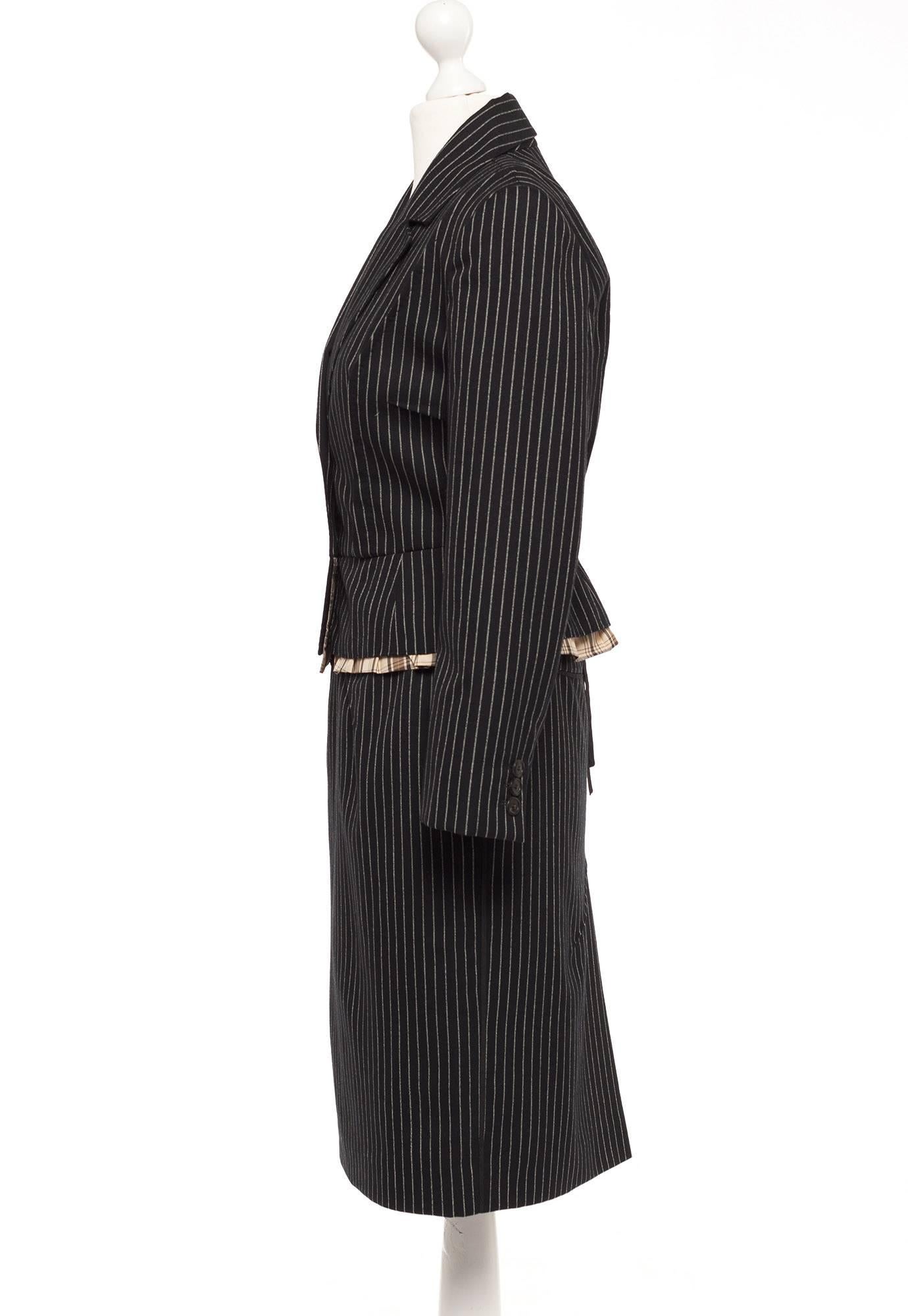Women's Louis Vuitton by Marc Jacobs Pinstripe Wool Ensemble, Sz S